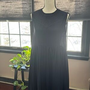 THE GREAT. 100% Silk Navy Sleeveless dress M